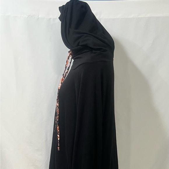 White Birch Black Hoodie with Floral Accents - Picture 6 of 9